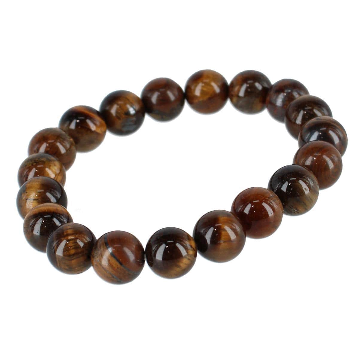 Raja Tiger Eye Stretch Beaded Bracelet - Brown