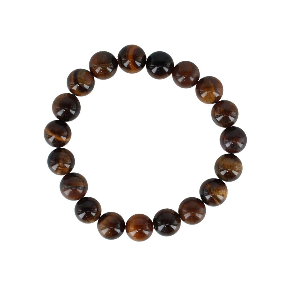Raja Tiger Eye Stretch Beaded Bracelet - Brown