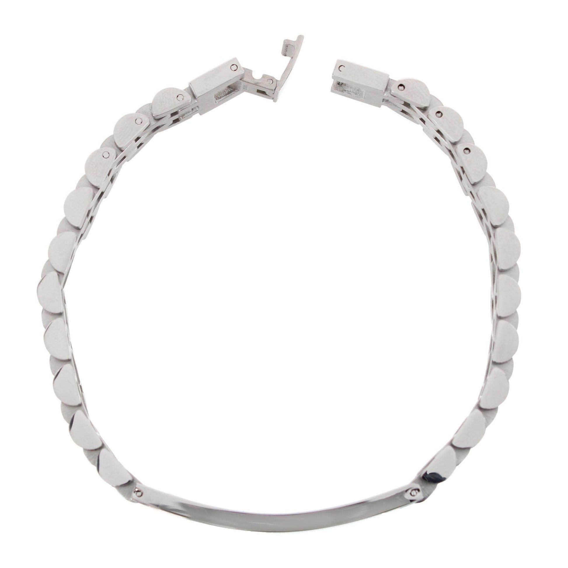 Signet ID Metal Link Bracelet - Silver
