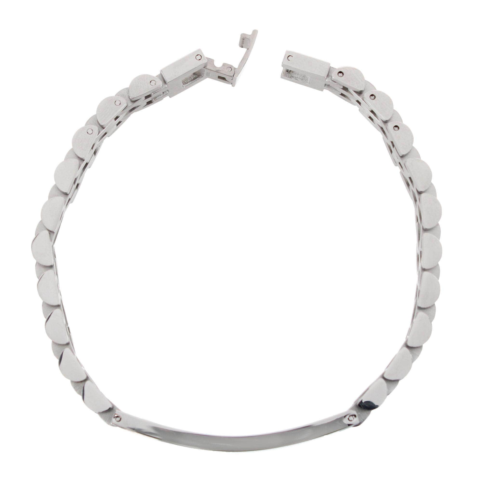 Signet ID Metal Link Bracelet - Silver