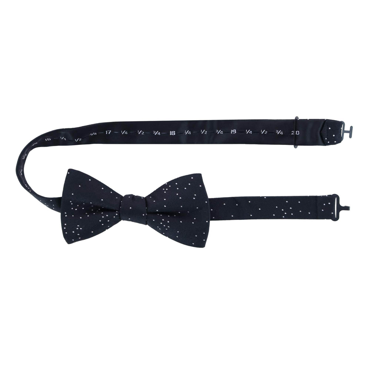 Mystere Metallic Star Light Silk Bow Tie - Black