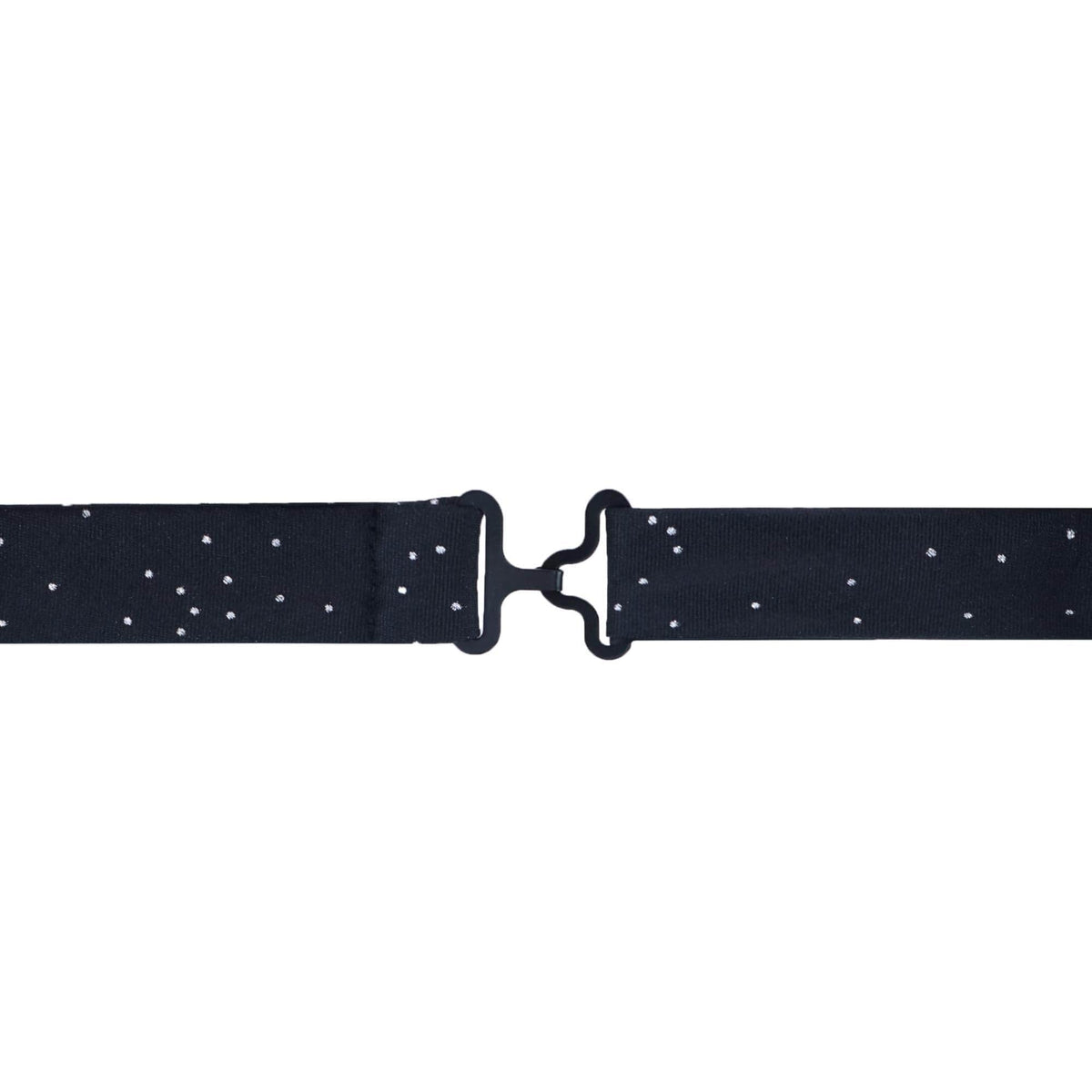 Mystere Metallic Star Light Silk Bow Tie - Black