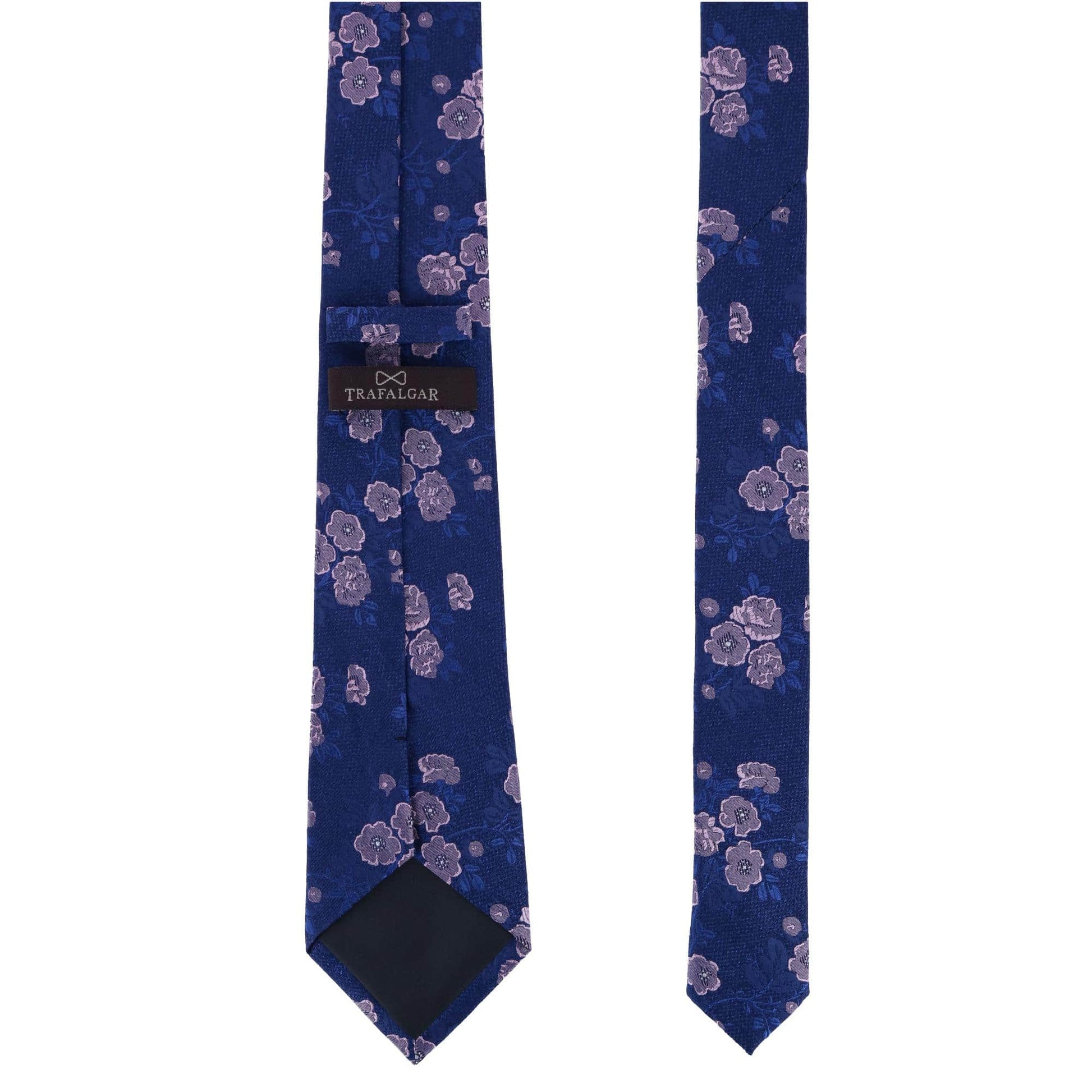 Florian Silk Novelty Necktie - Blue and Pink