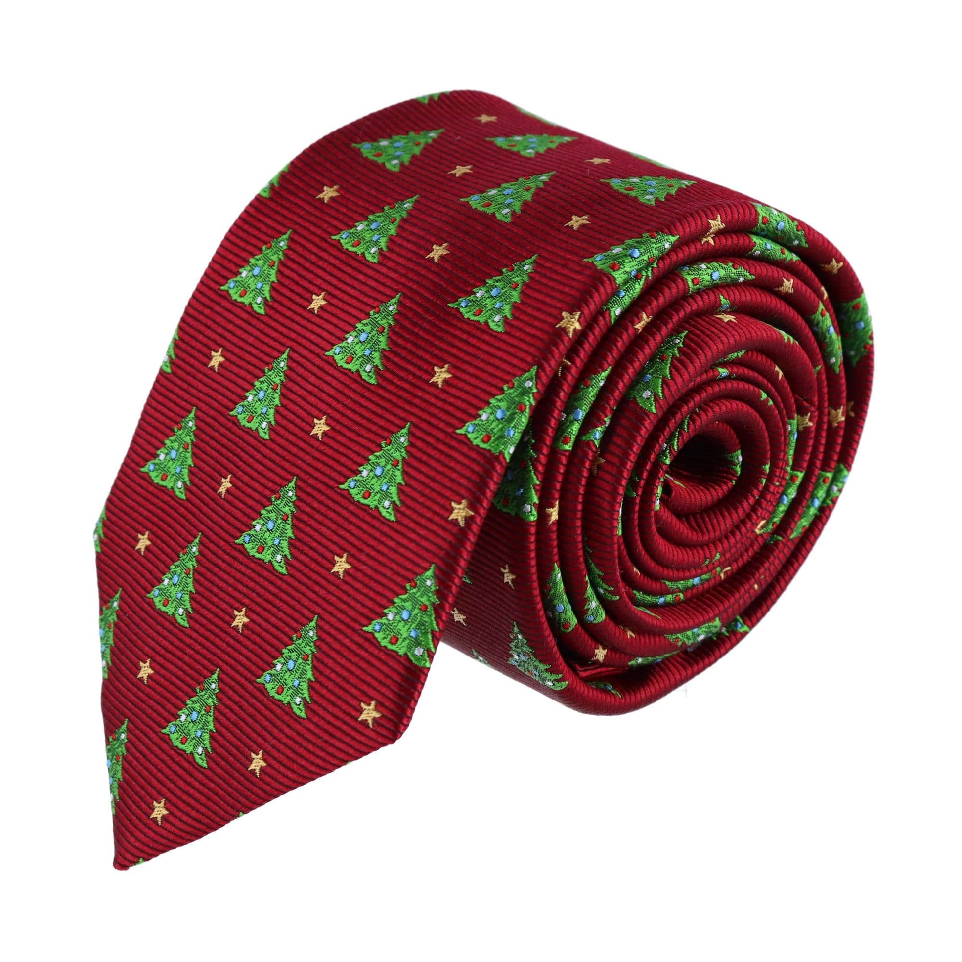 Holiday Necktie and Pocket Square Bundle - Red