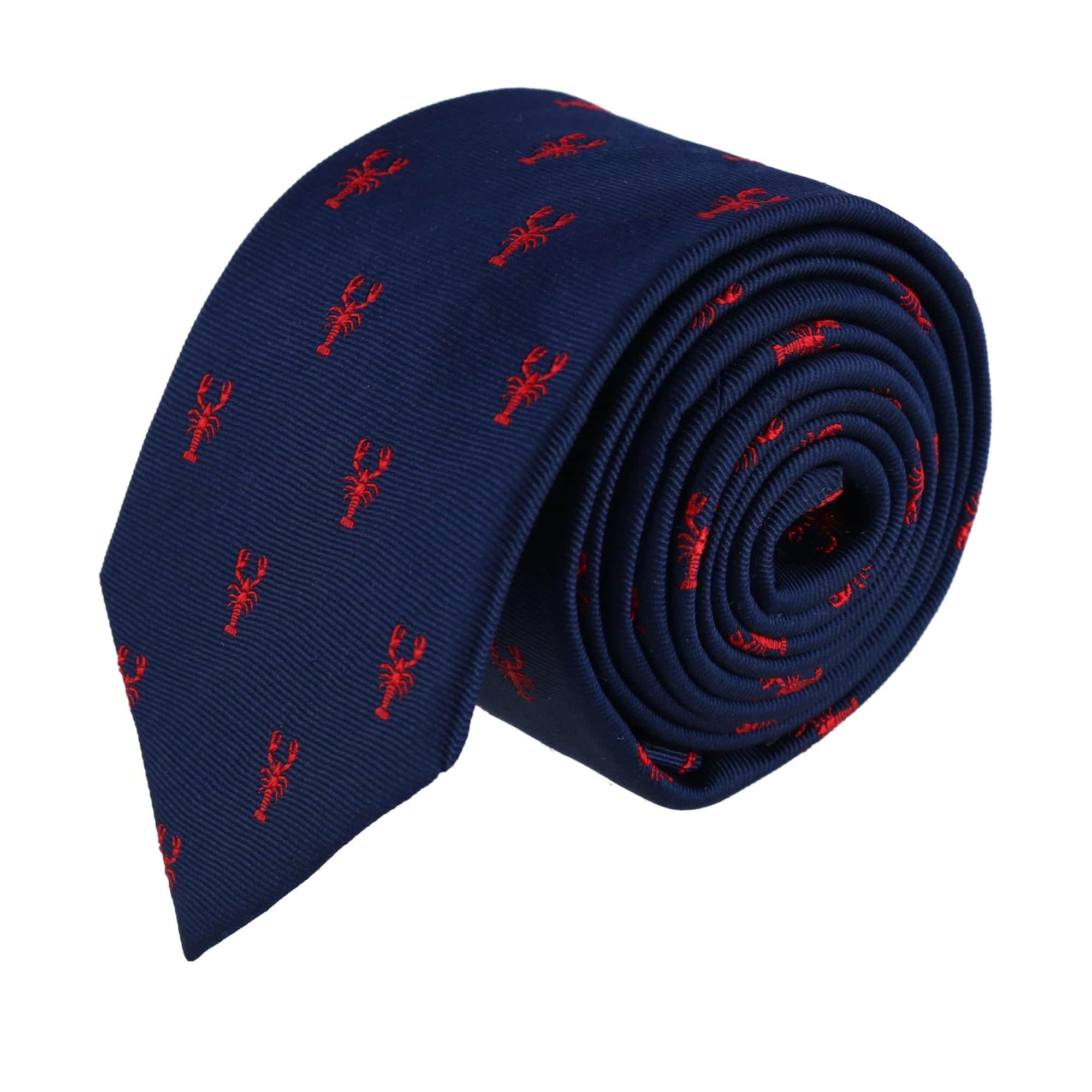 Stonington Lobster Novelty Silk Necktie - Navy