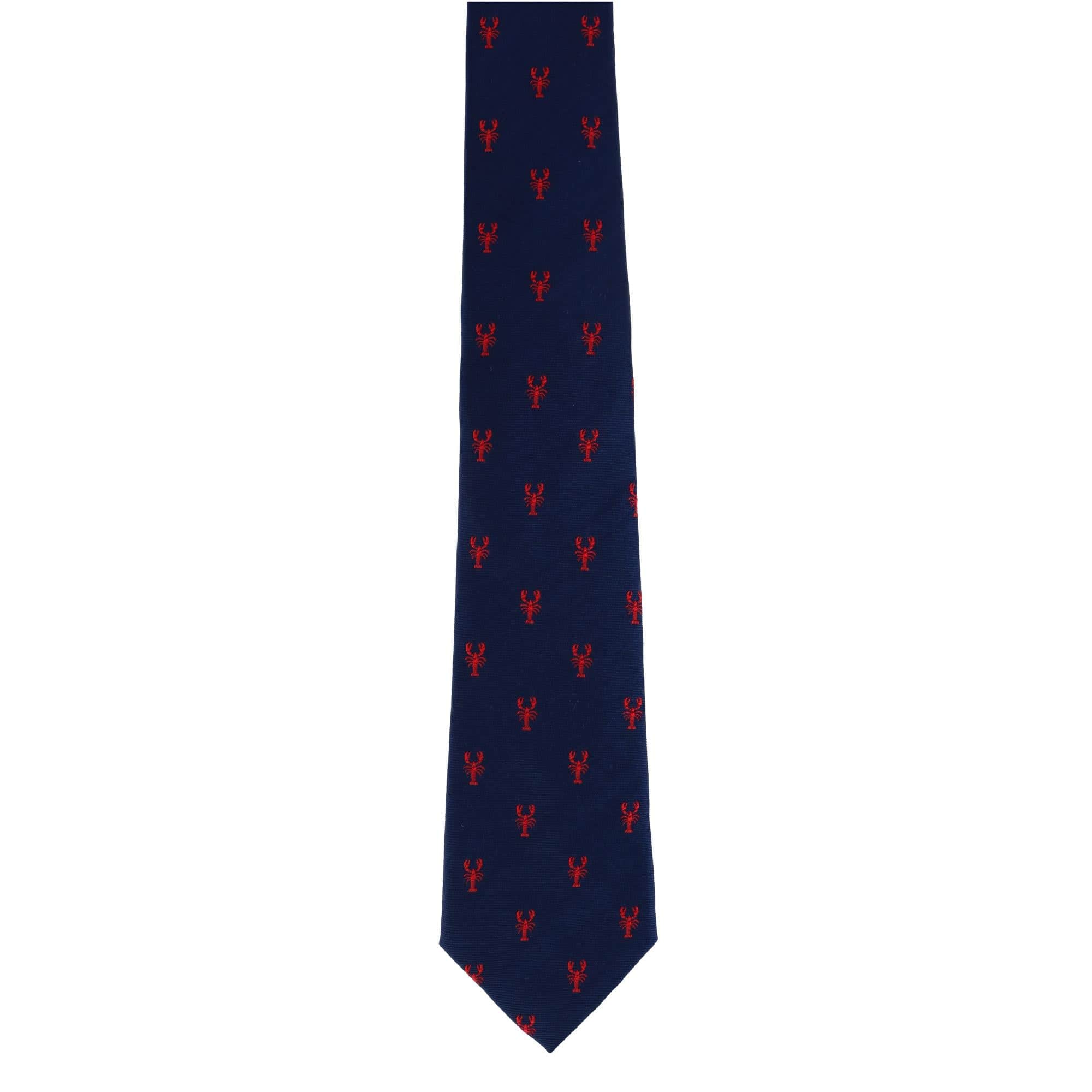 Stonington Lobster Novelty Silk Necktie - Navy