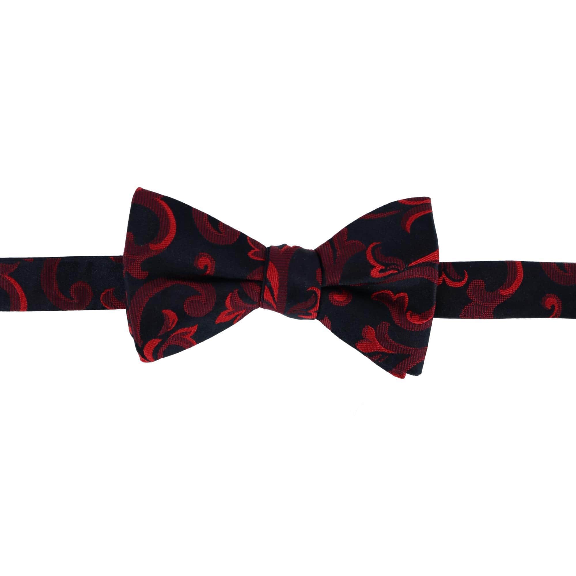 Christian the Romantic Brocade Silk Bow Tie - Red