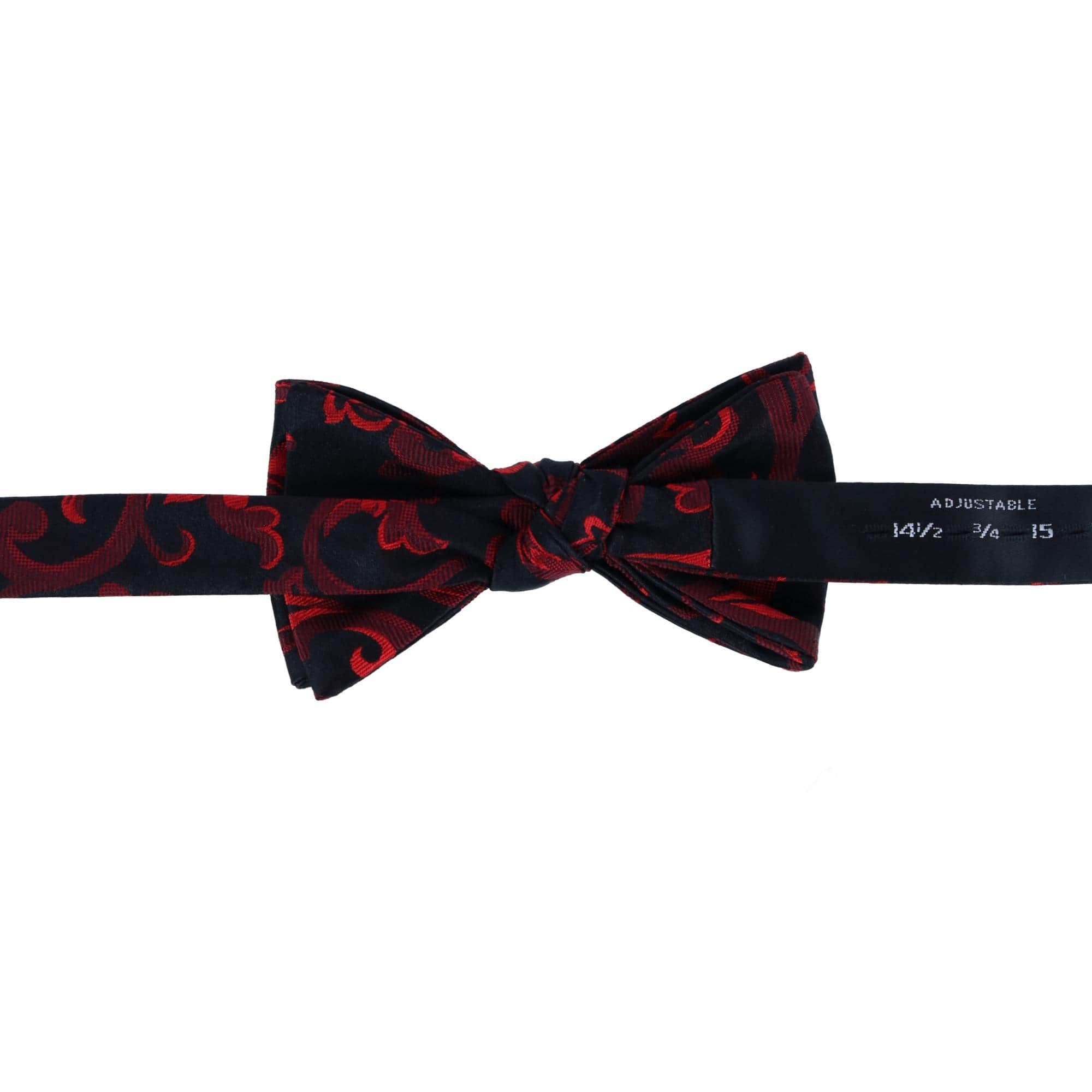 Christian the Romantic Brocade Silk Bow Tie - Red