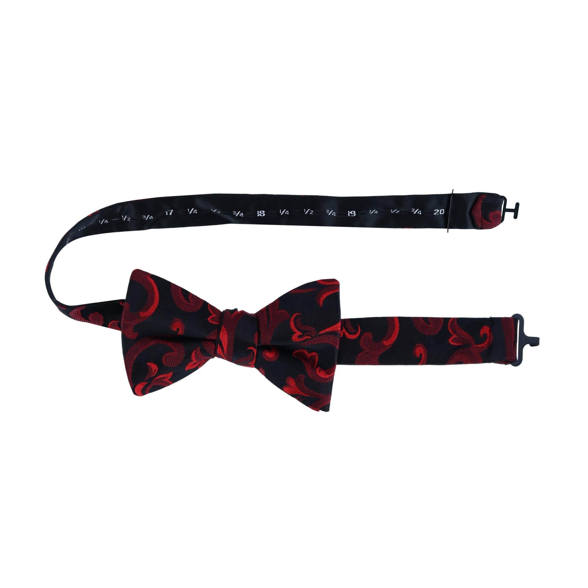 Christian the Romantic Brocade Silk Bow Tie - Red
