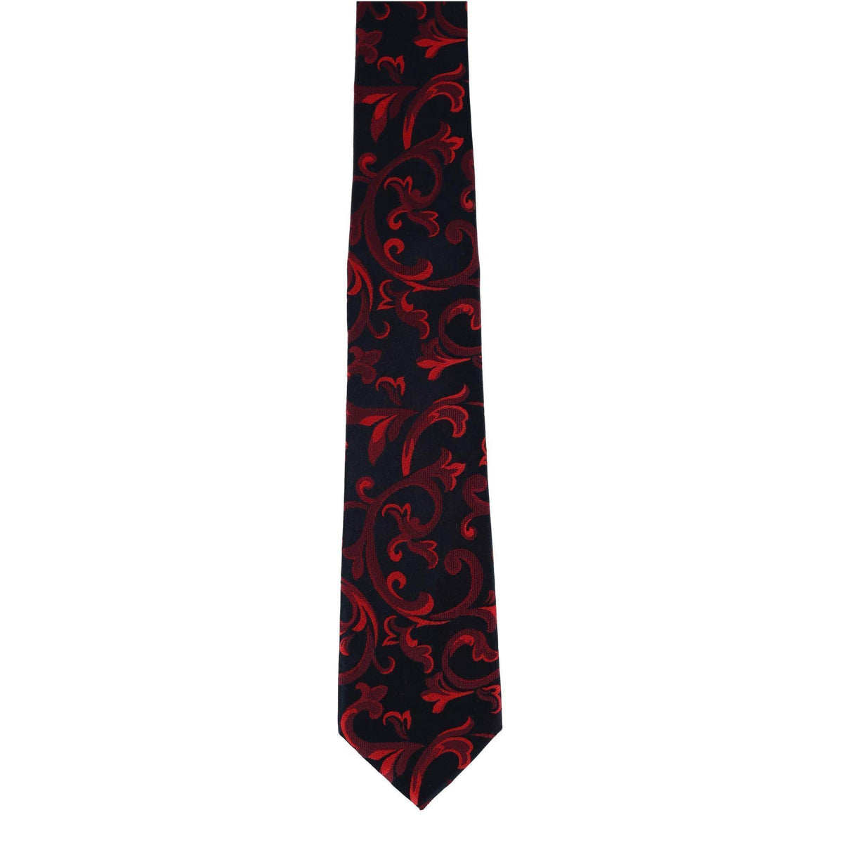 Daddy & Me Christian the Romantic Brocade Silk Neckties - Red