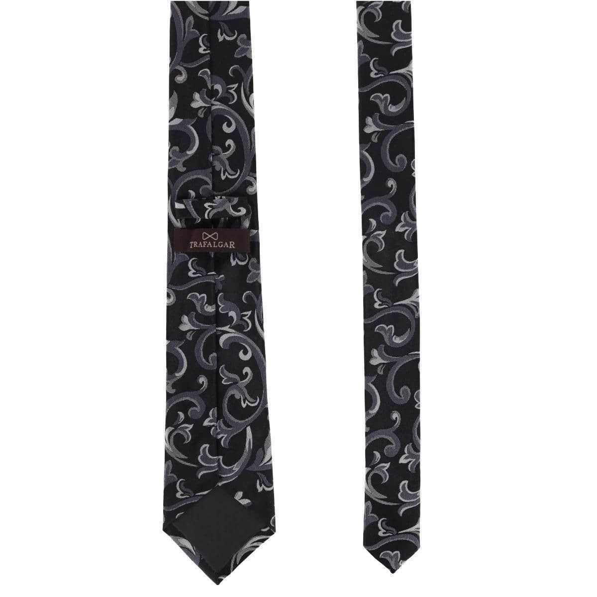Christian the Romantic Brocade Silk Necktie - Silver