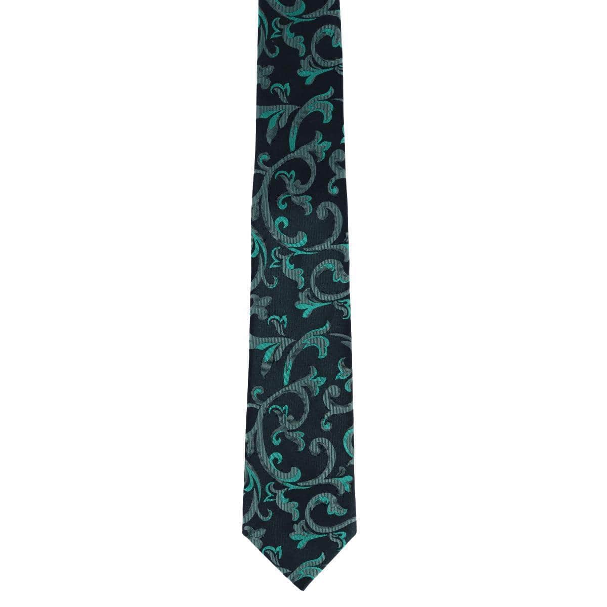 Christian the Romantic Brocade Silk Necktie - Green
