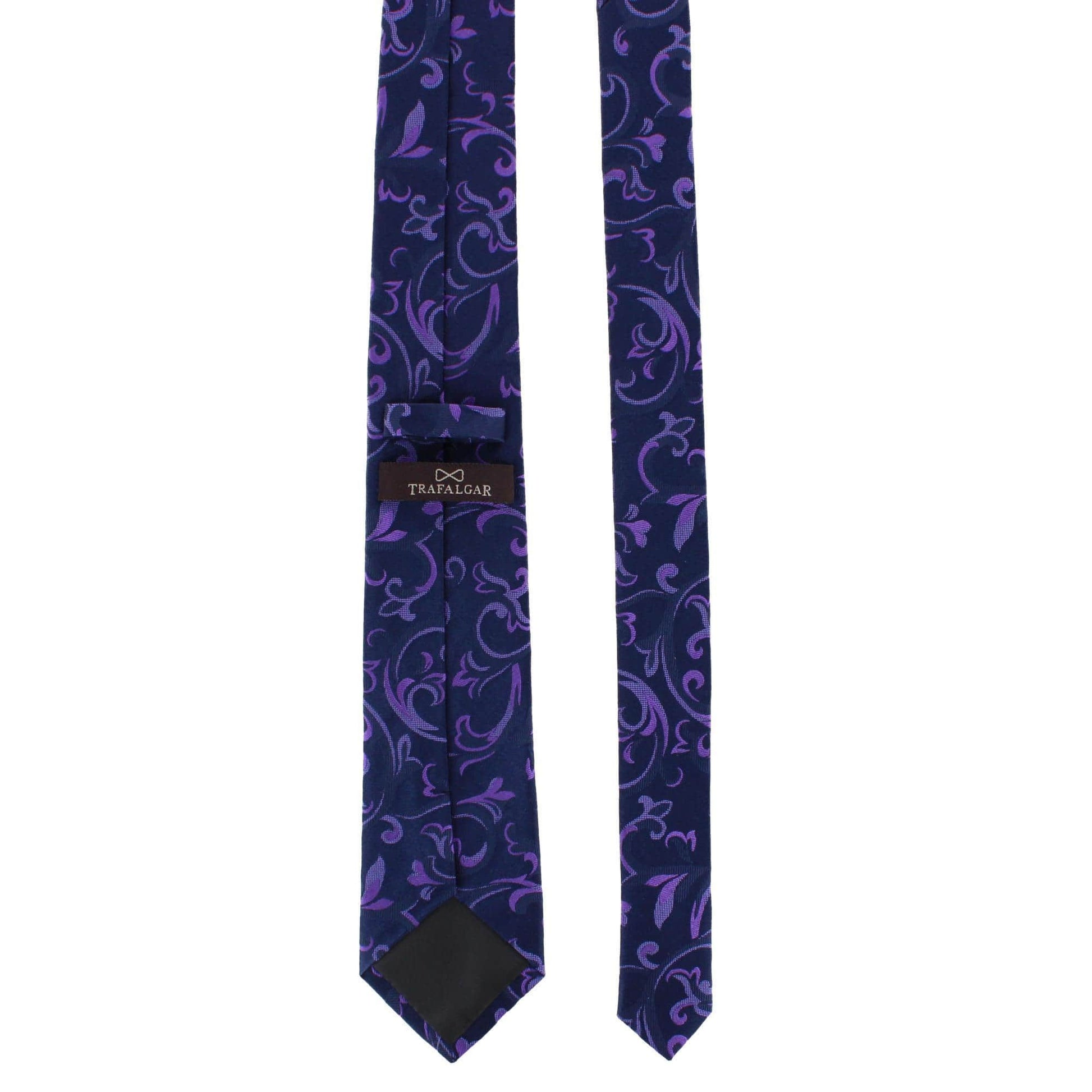 Christian the Romantic Brocade Silk Necktie - Purple