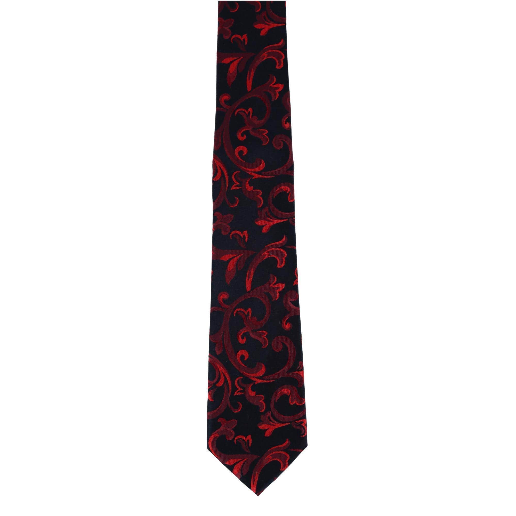 Christian the Romantic Brocade Silk Necktie - Red