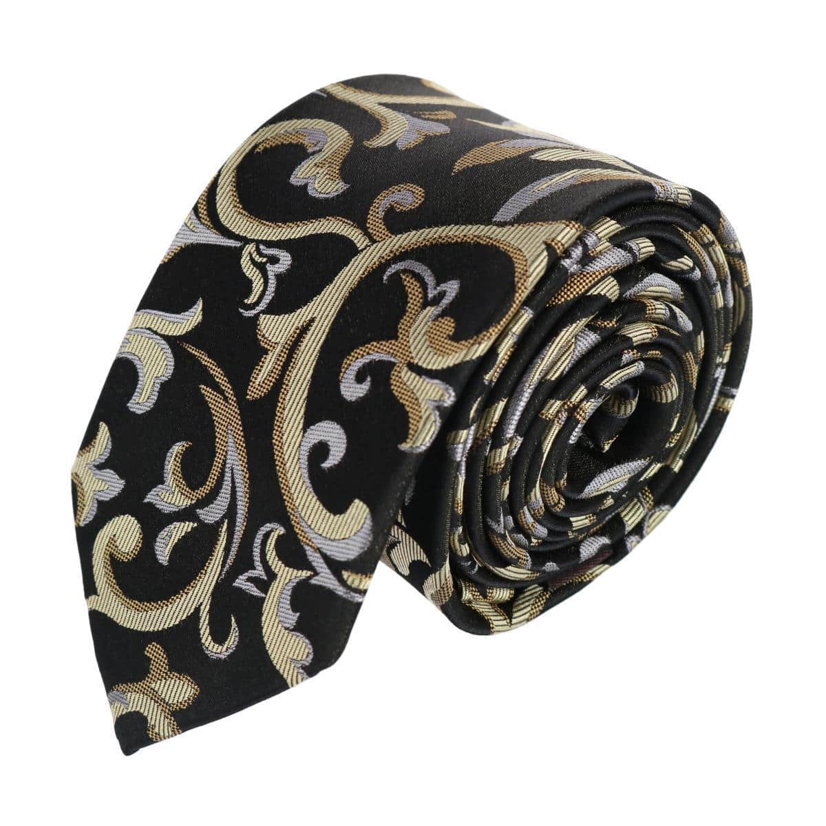 Christian the Romantic Brocade Silk Necktie - Yellow
