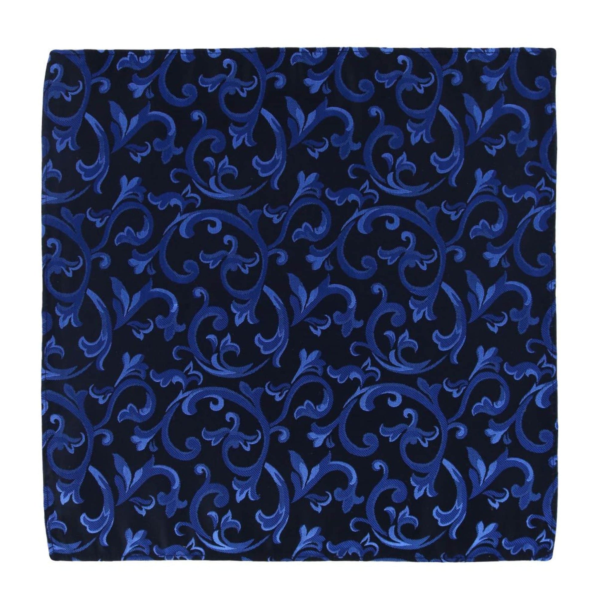Christian the Romantic Brocade Silk Necktie & Pocket Square Bundle - Blue