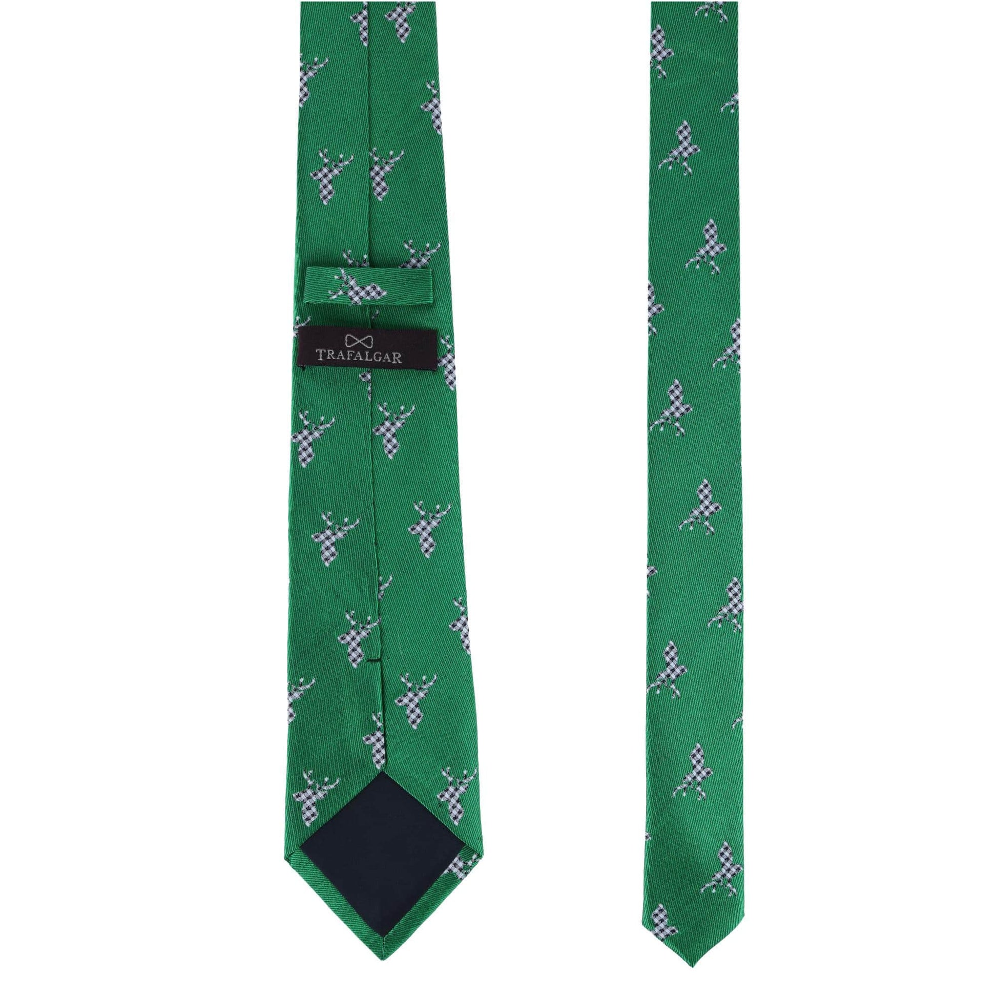 Comet the Reindeer Novelty Silk Necktie - Green