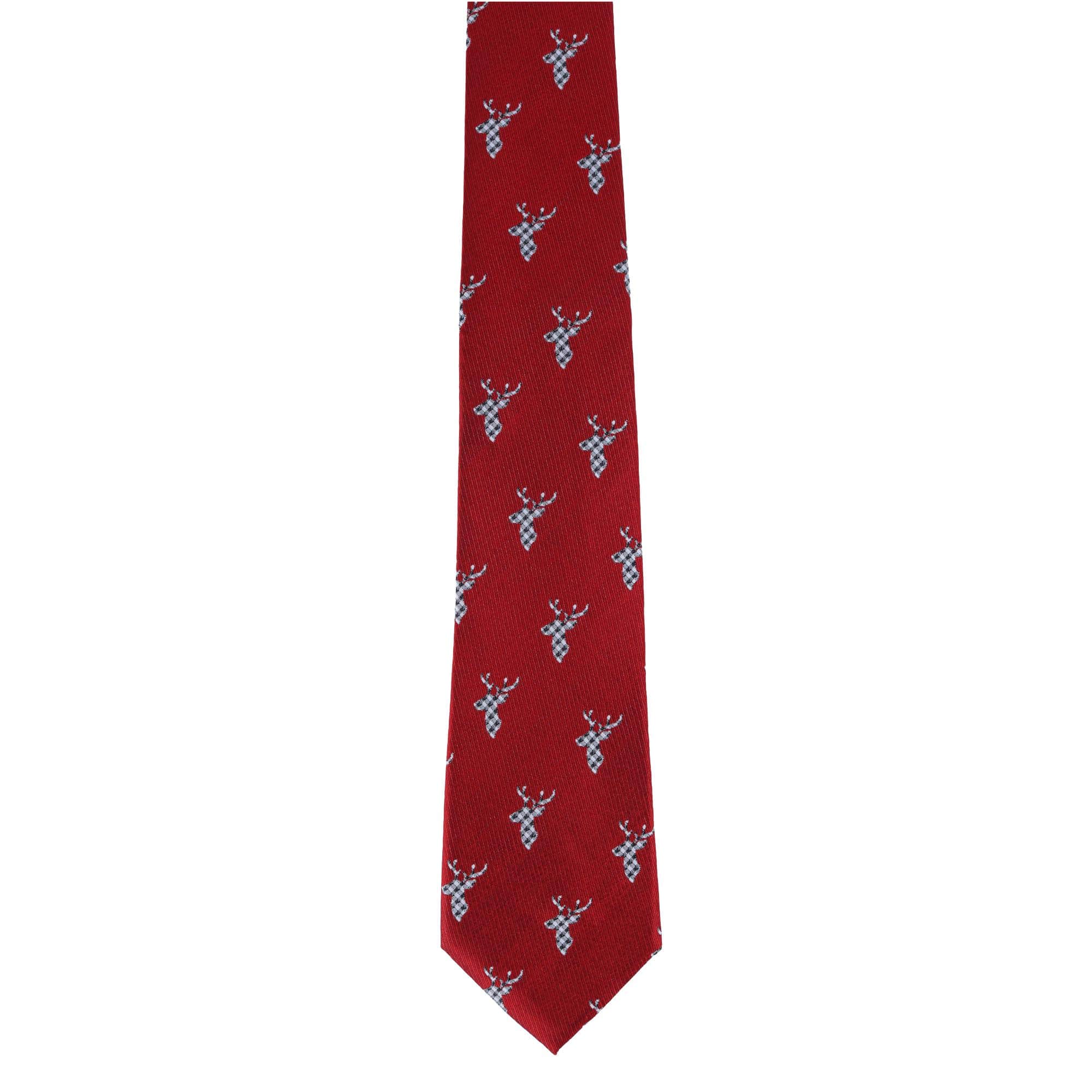 Comet the Reindeer Novelty Silk Necktie - Red