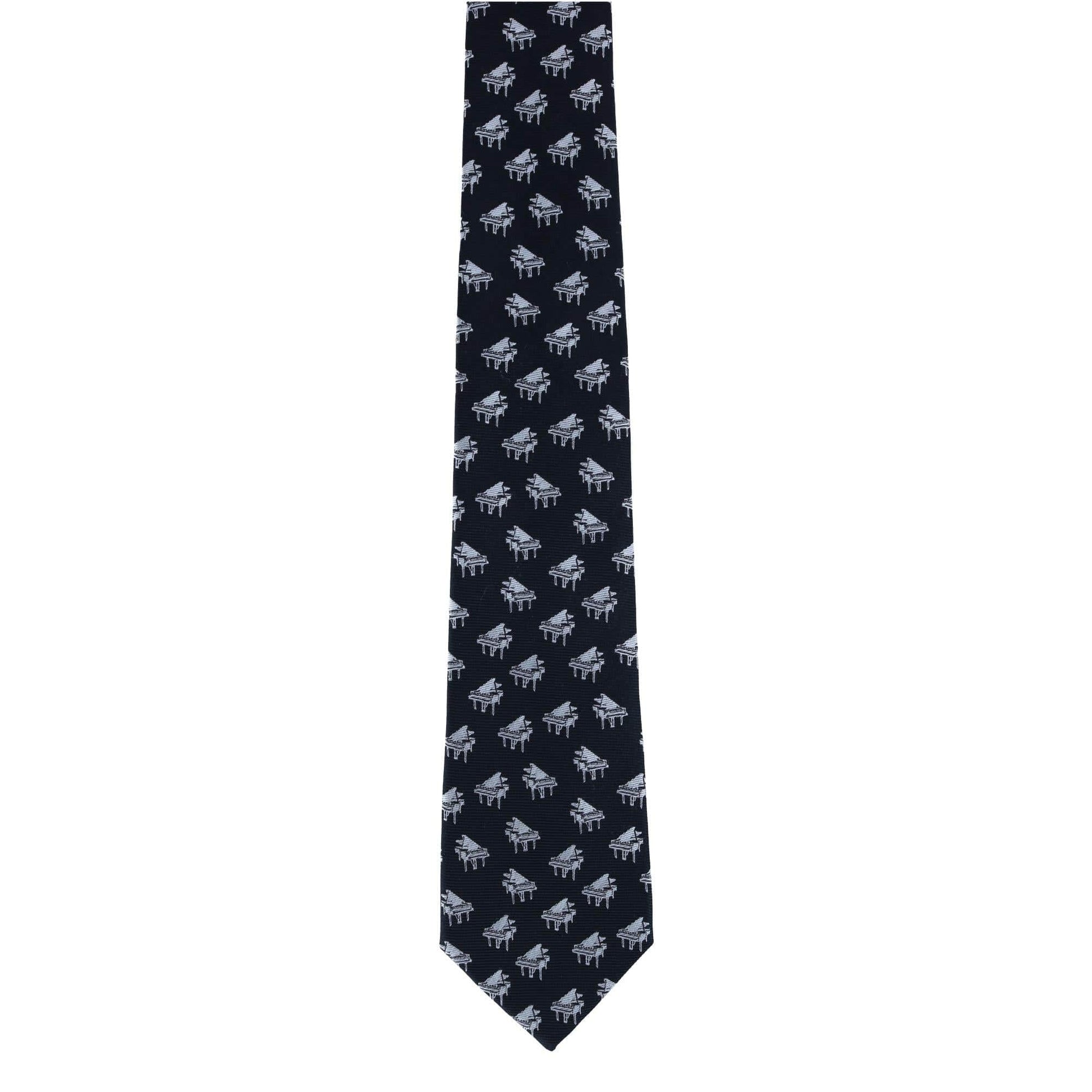 The Chopin Classical Piano Silk Necktie - Black