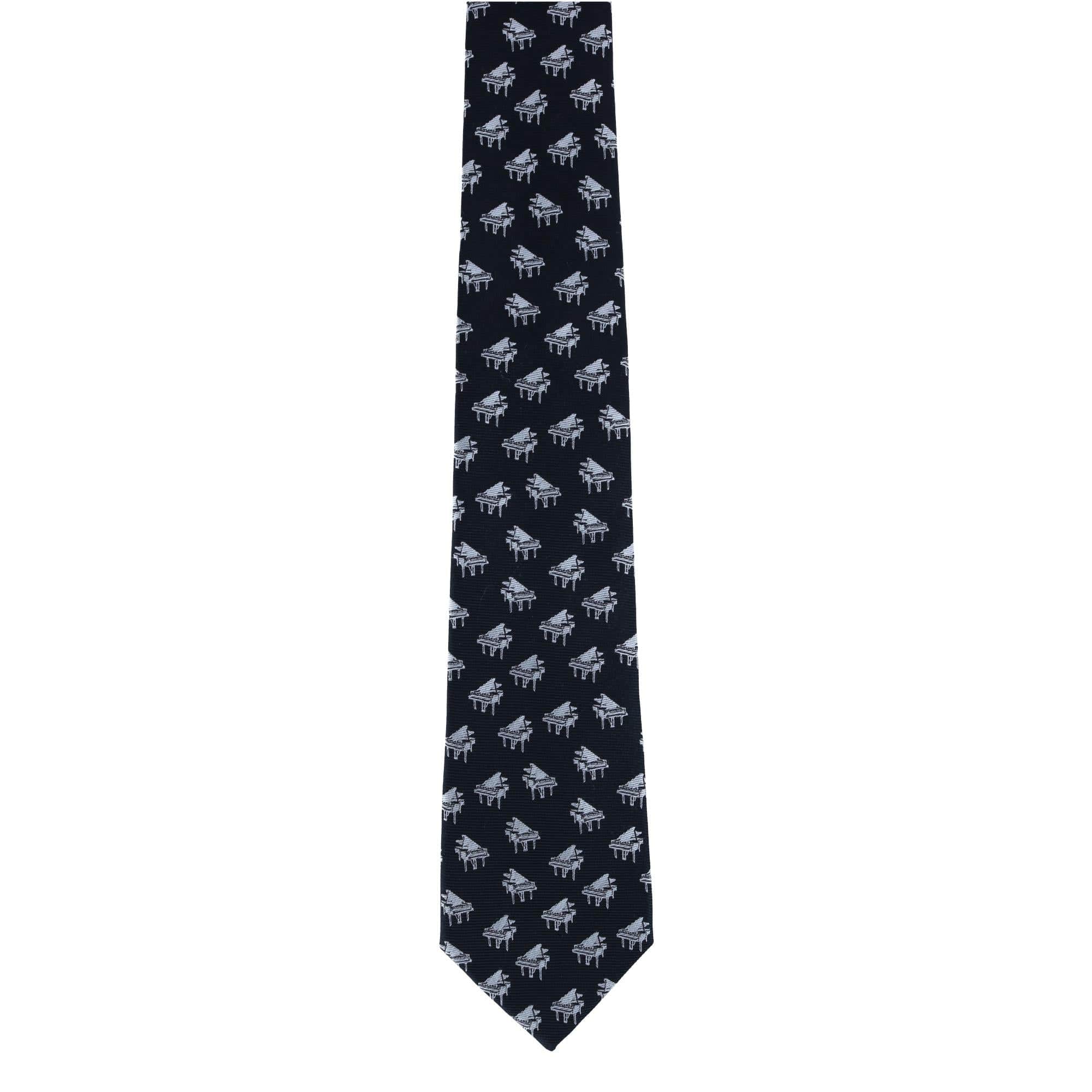 The Chopin Classical Piano Silk Necktie - Black