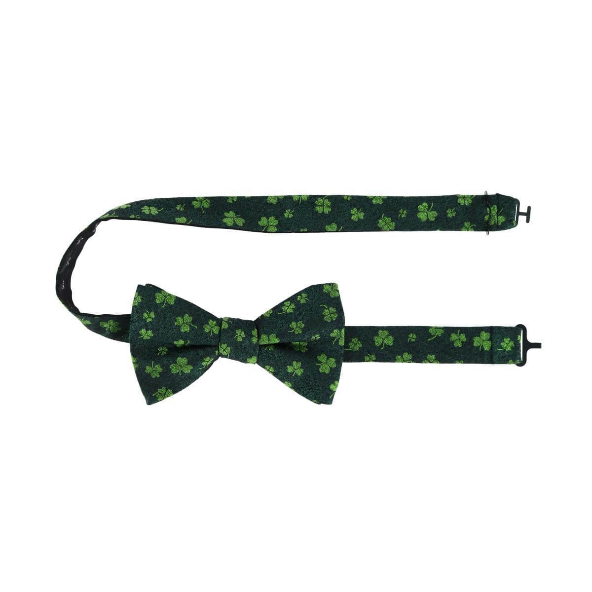 Green Shamrock Novelty Silk Bow Tie - Green