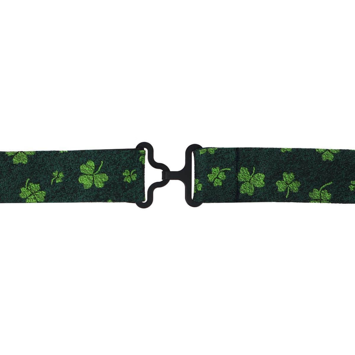 Green Shamrock Novelty Silk Bow Tie - Green