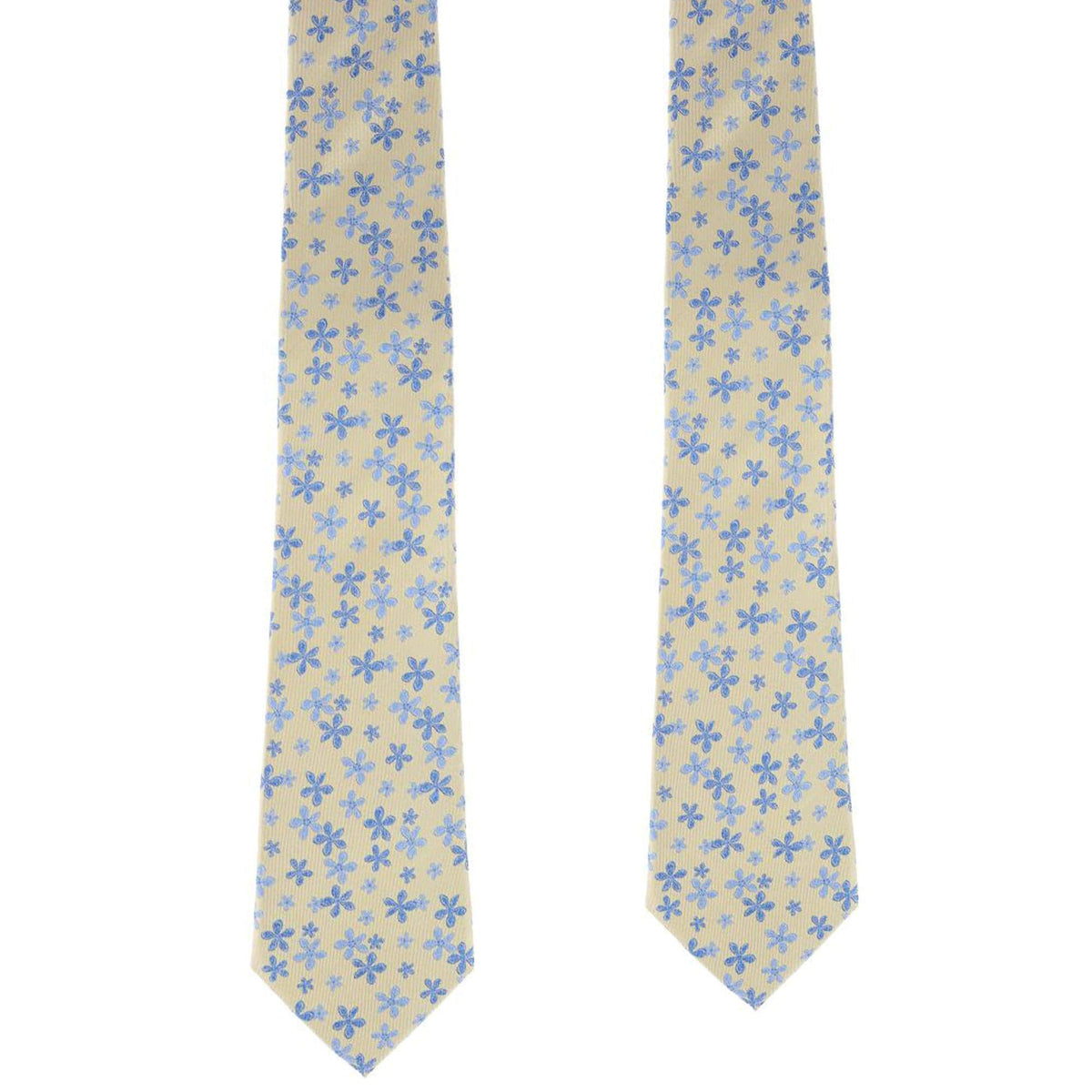 Daddy & Me Weldon Floral Silk Novelty Neckties - Yellow