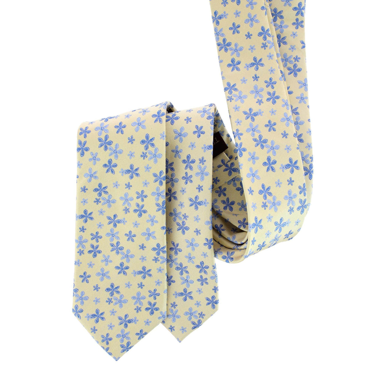 Daddy & Me Weldon Floral Silk Novelty Neckties - Yellow