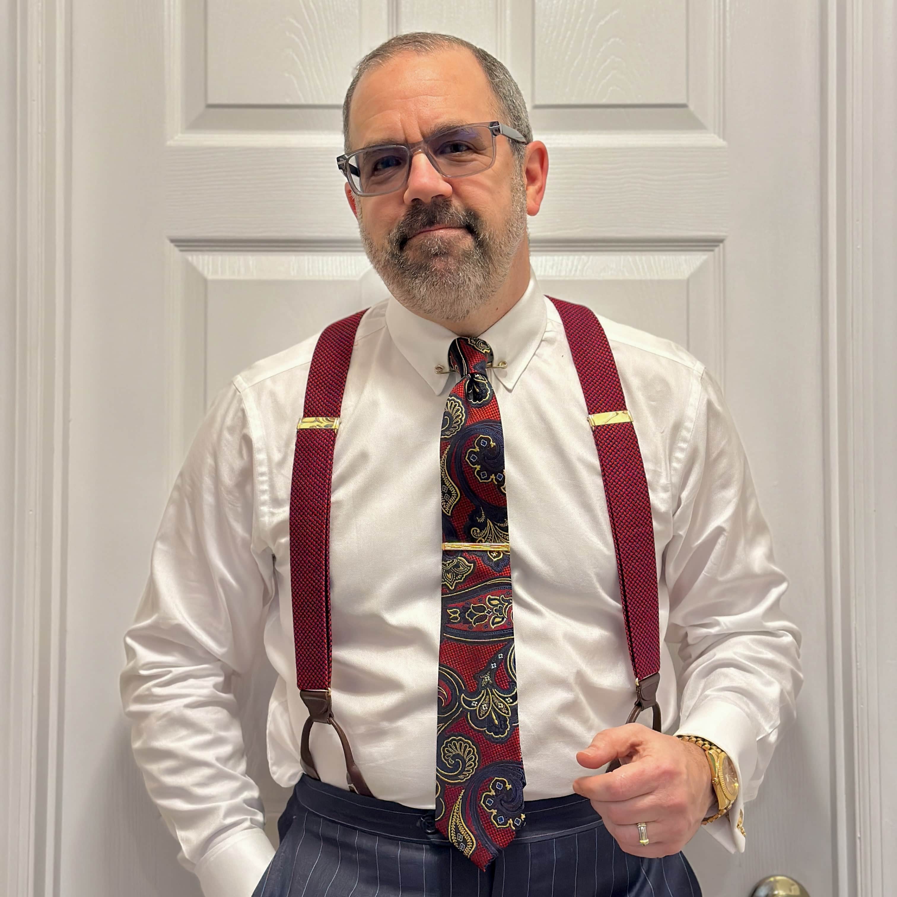 Roman Exploded Paisley Stately Silk Necktie - Multiple Colors