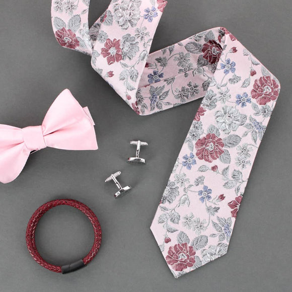 Pale Pink with Grey