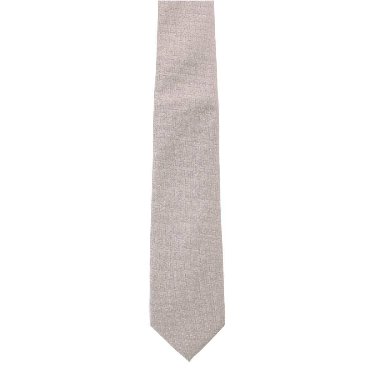 Baldwin Metallic Dash Silk Business Necktie - Champagne