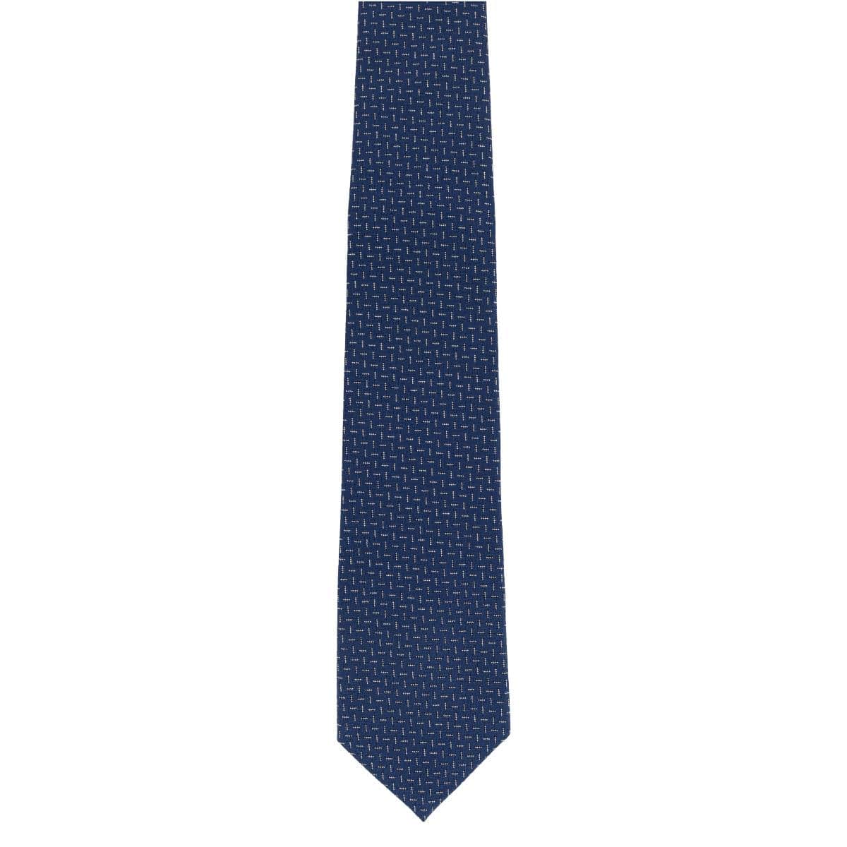 Baldwin Metallic Dash Silk Business Necktie - Navy