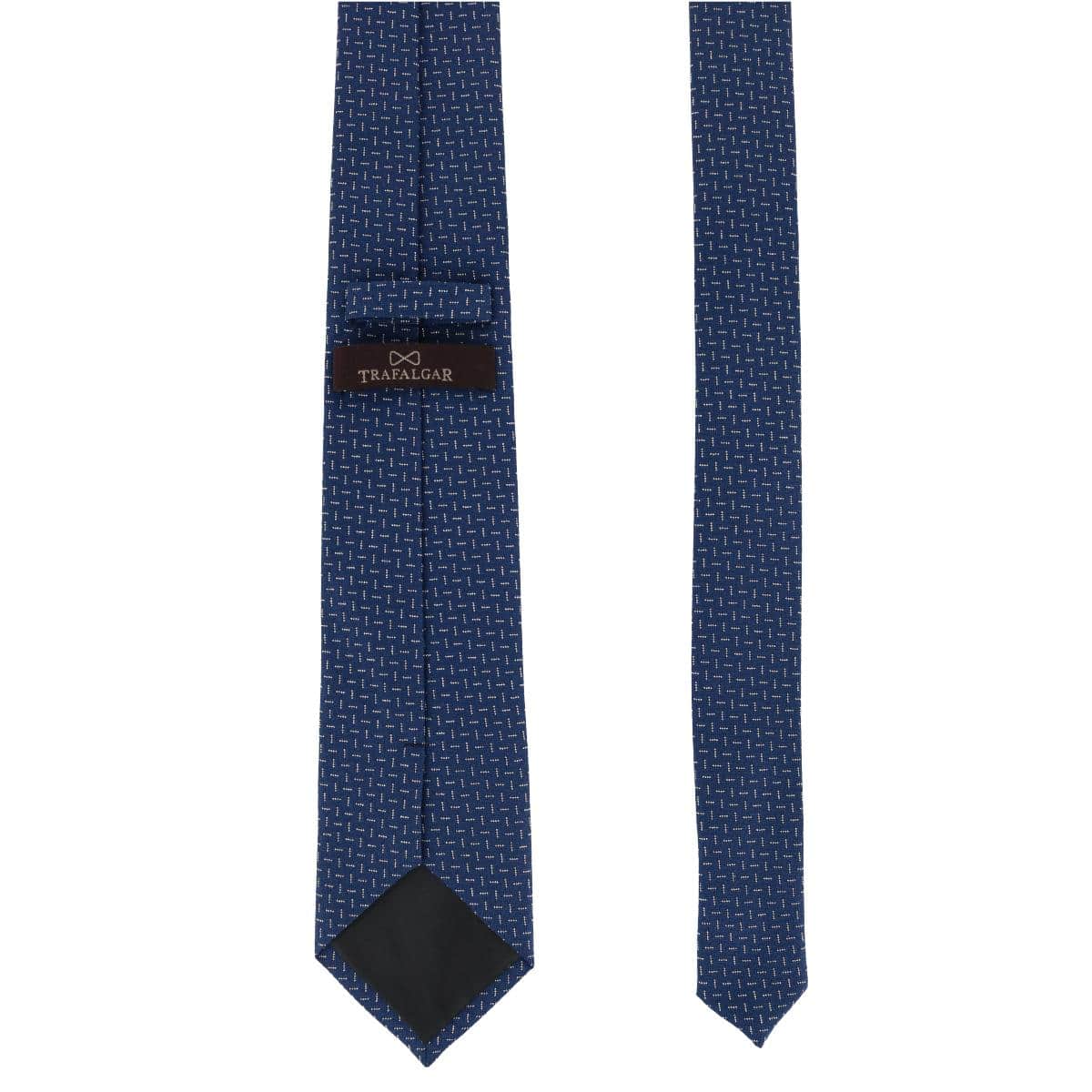 Baldwin Metallic Dash Silk Business Necktie - Navy
