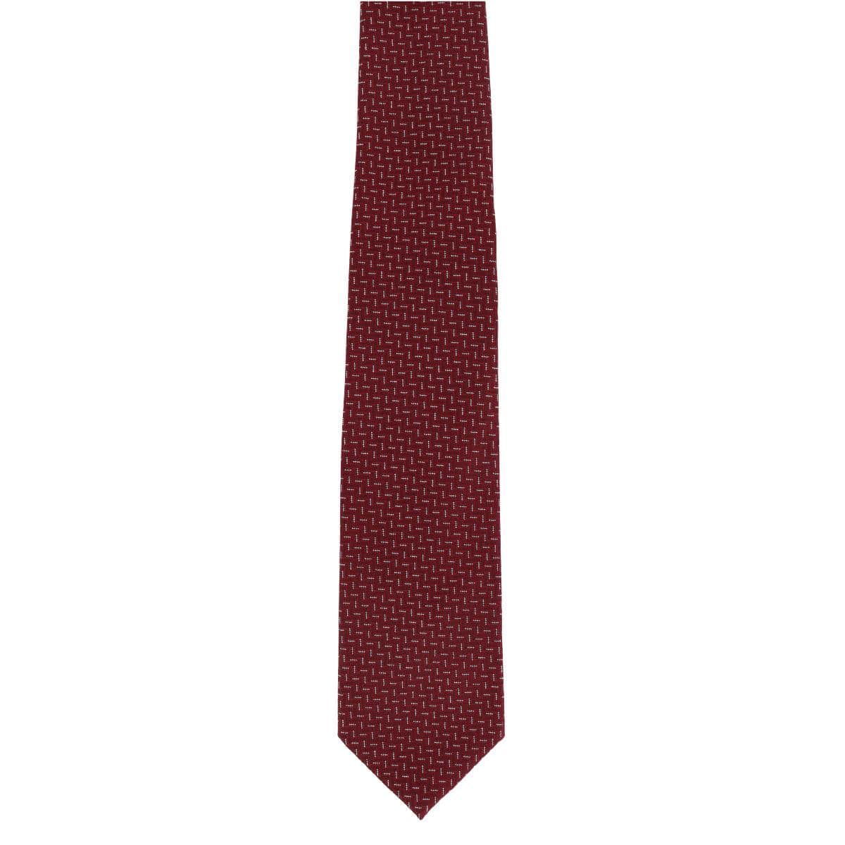 Baldwin Metallic Dash Silk Business Necktie - Red