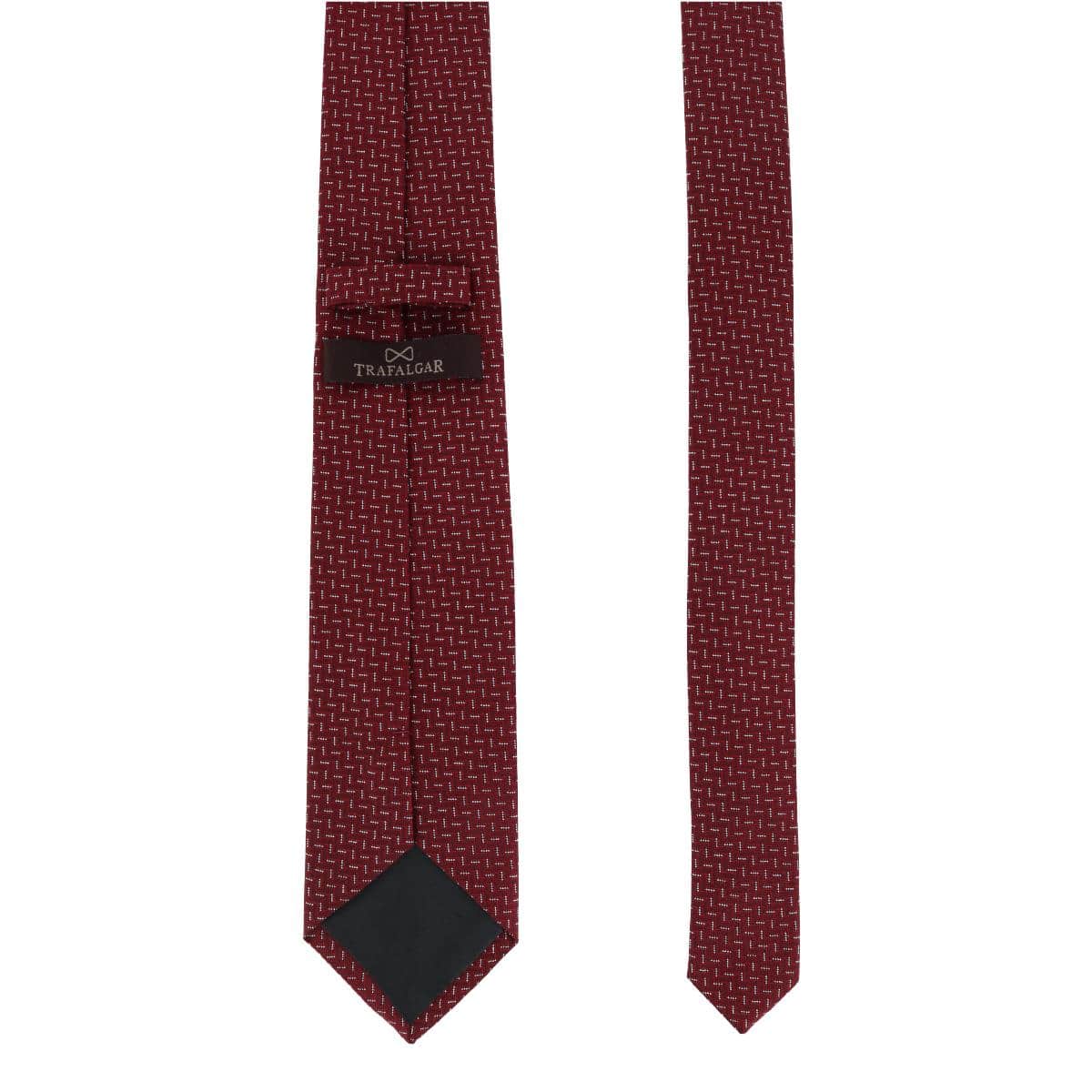 Baldwin Metallic Dash Silk Business Necktie - Red
