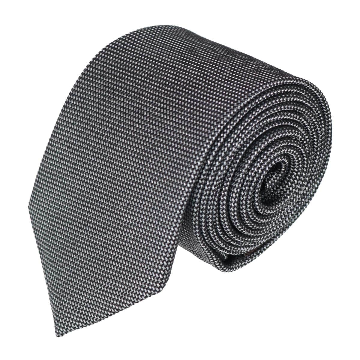 Janus Metallic and Silk Classy Necktie - Silver
