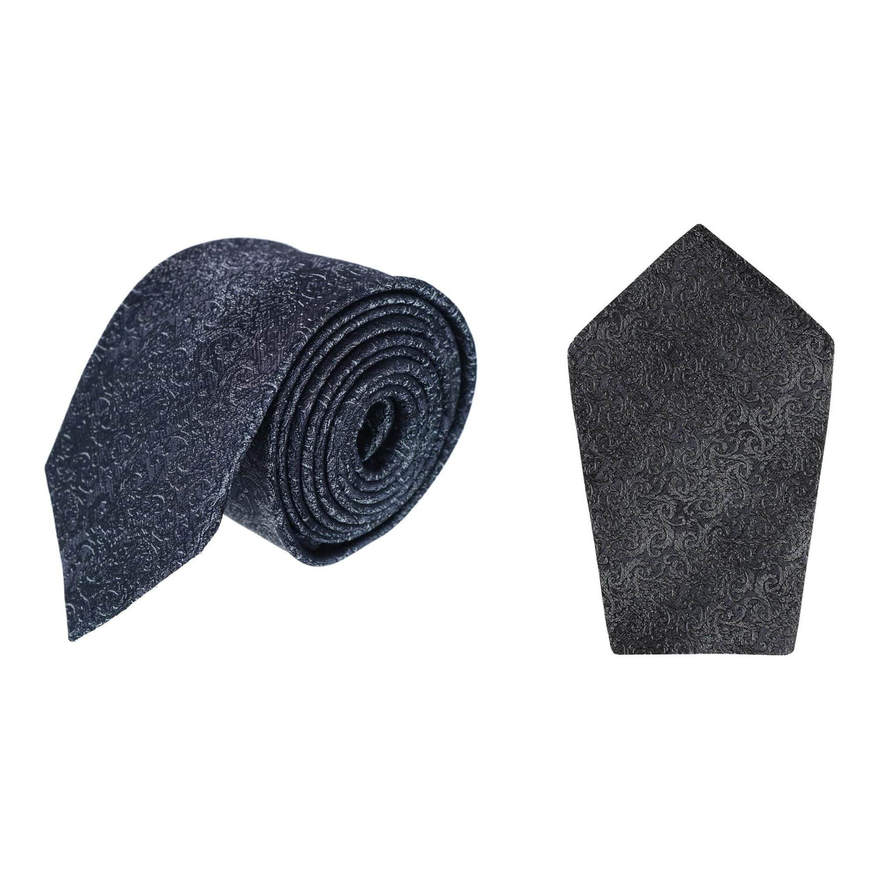 Esteban Scrolling Vines Silk Necktie and Pocket Square Bundle