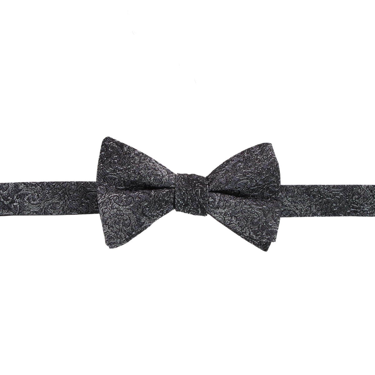 Esteban Scrolling Vines Tone on Tone Patterned Silk Self Tie Bow Tie