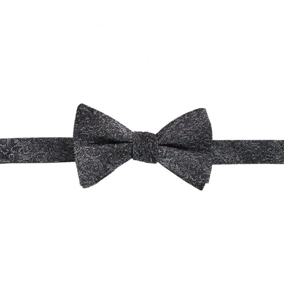 Esteban Scrolling Vines Tone on Tone Patterned Silk Self Tie Bow Tie