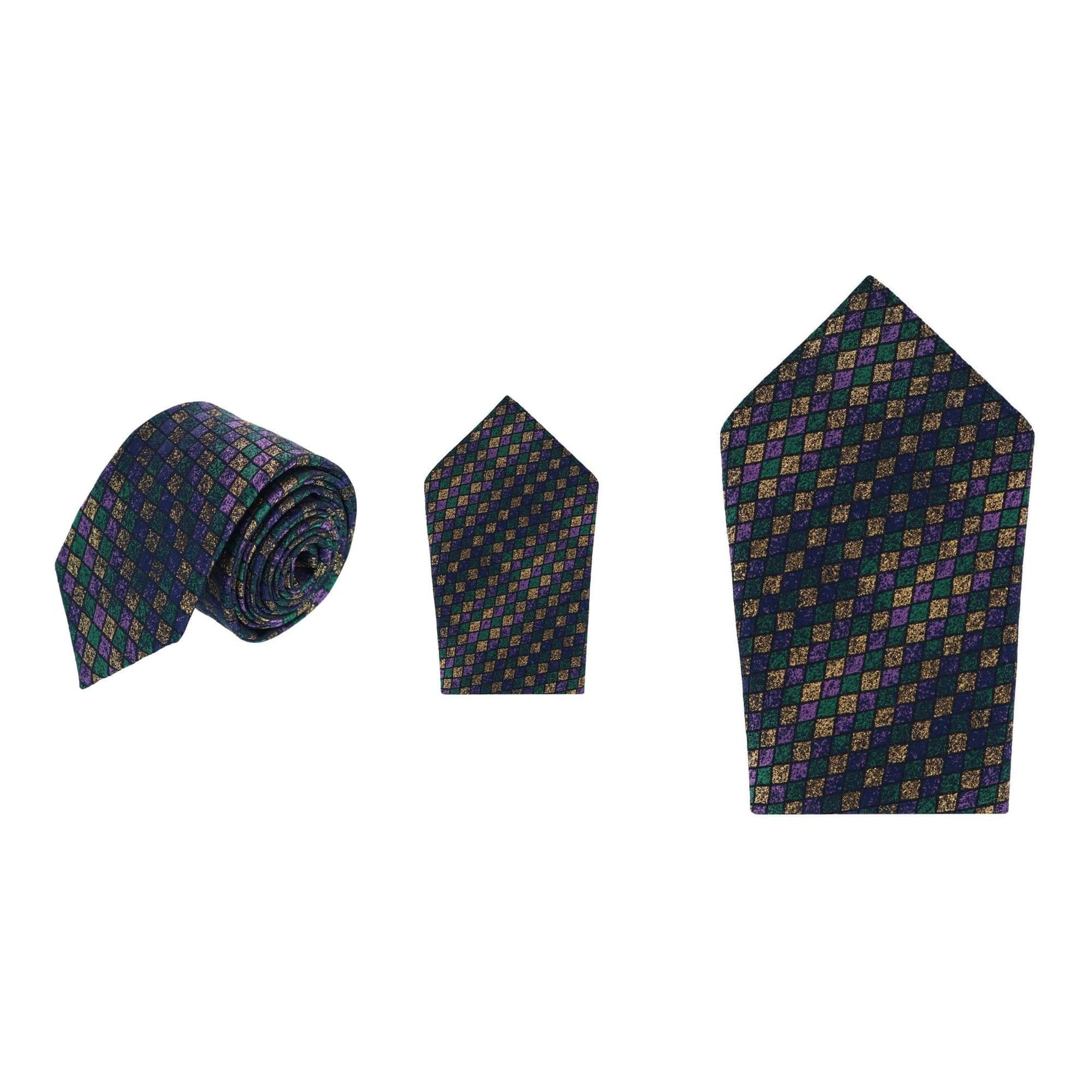 Carnival Diamond Multi-Colored Novelty Silk Necktie