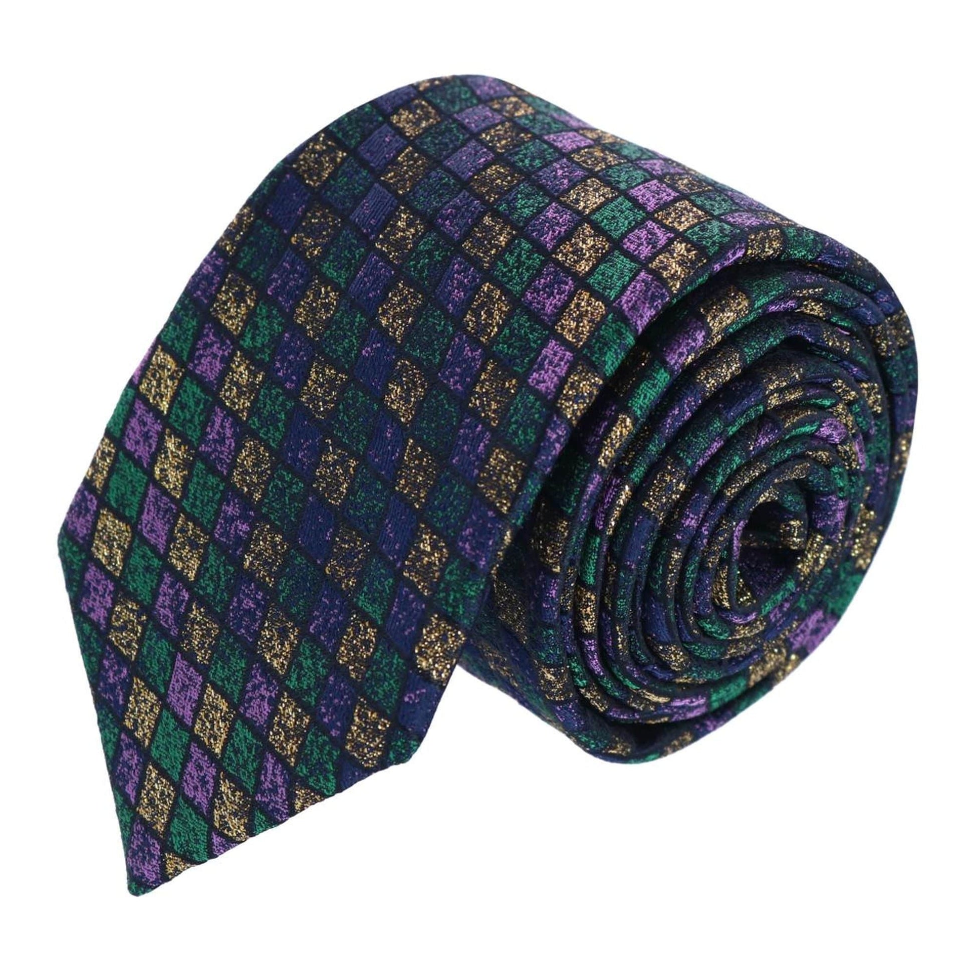 Carnival Diamond Multi-Colored Necktie and Pocket Square Bundle - Multi