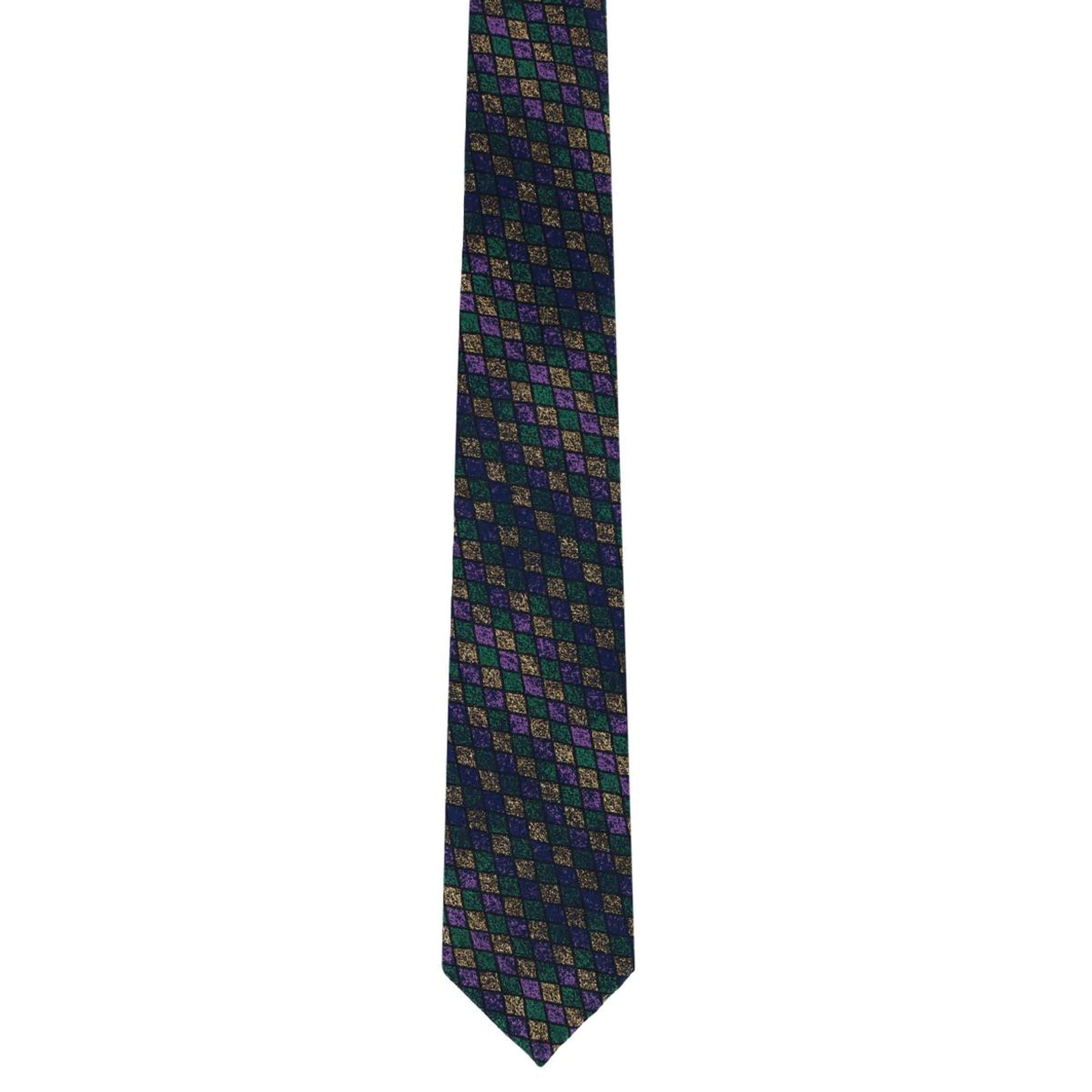Carnival Diamond Multi-Colored Necktie and Pocket Square Bundle - Multi