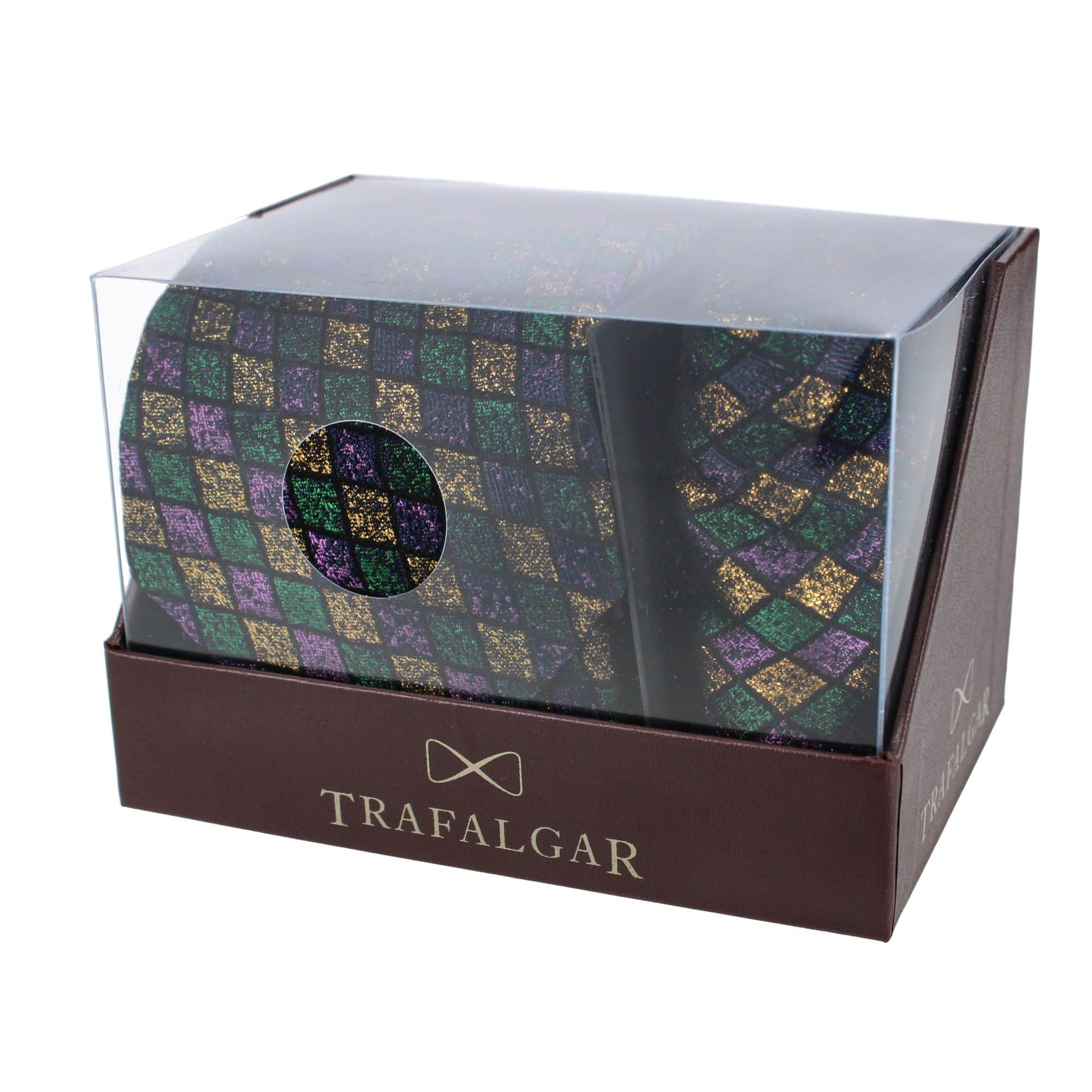 Carnival Diamond Multi-Colored Necktie and Pocket Square Bundle - Multi