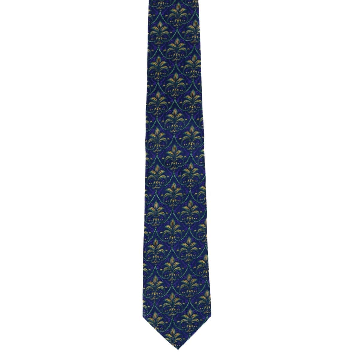 The French Quarter Fleur dis Lis Silk Novelty Necktie - Purple
