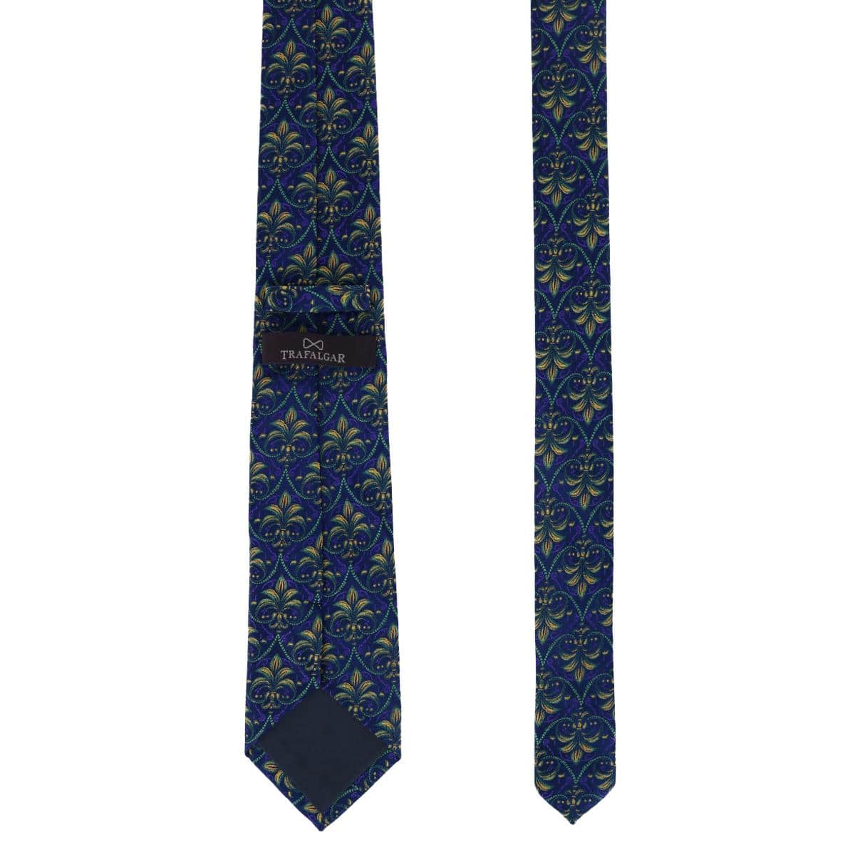The French Quarter Fleur dis Lis Silk Novelty Necktie - Purple