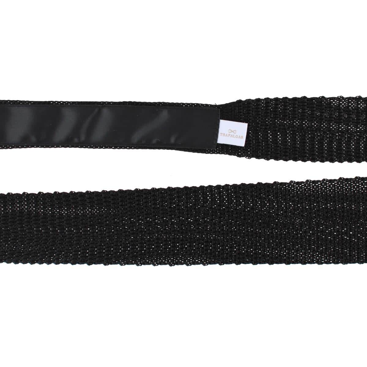 Zion Knit Silk Solid Colored Necktie - Black