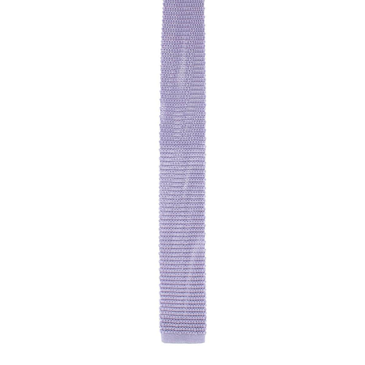 Zion Knit Silk Solid Colored Necktie - Lilac