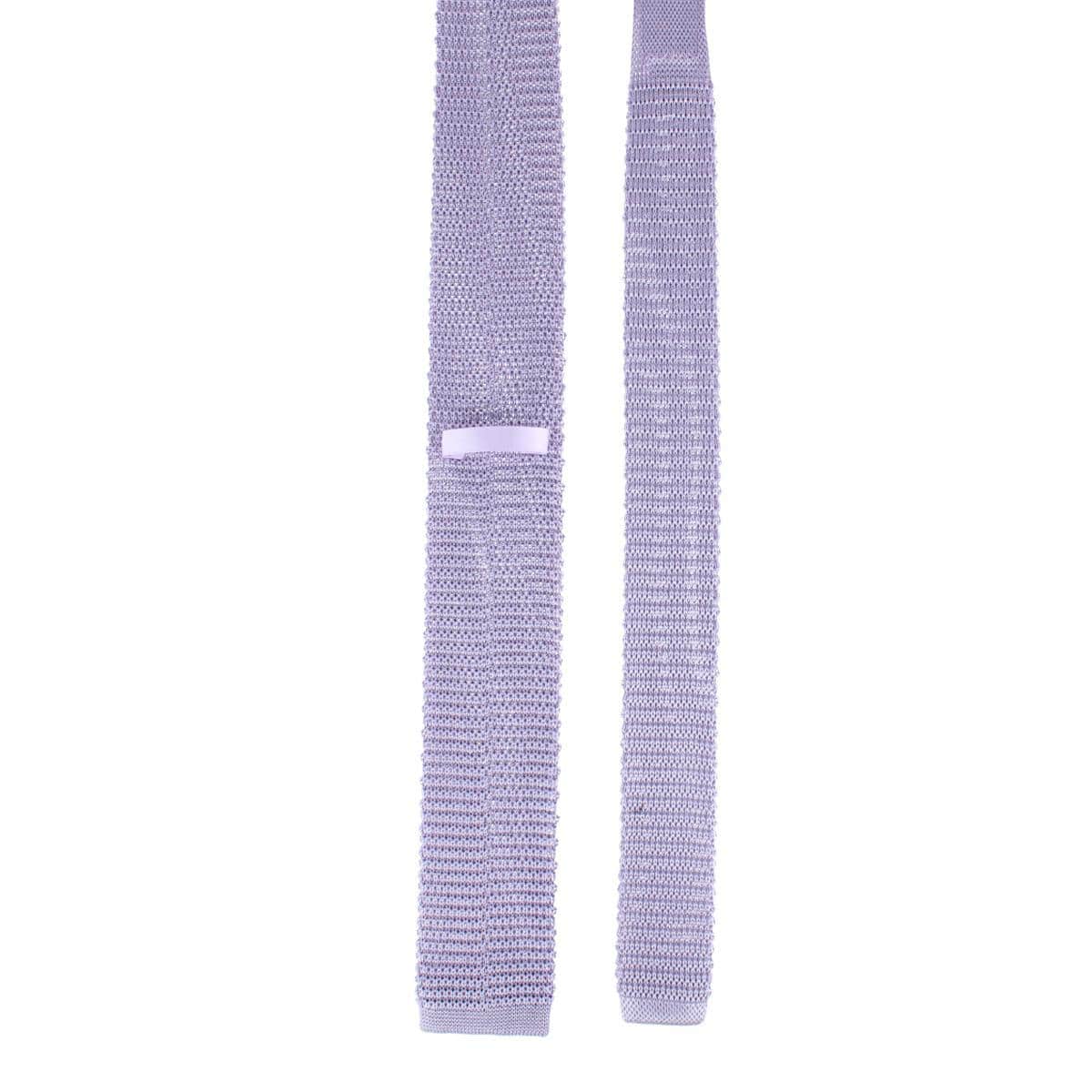 Zion Knit Silk Solid Colored Necktie - Lilac