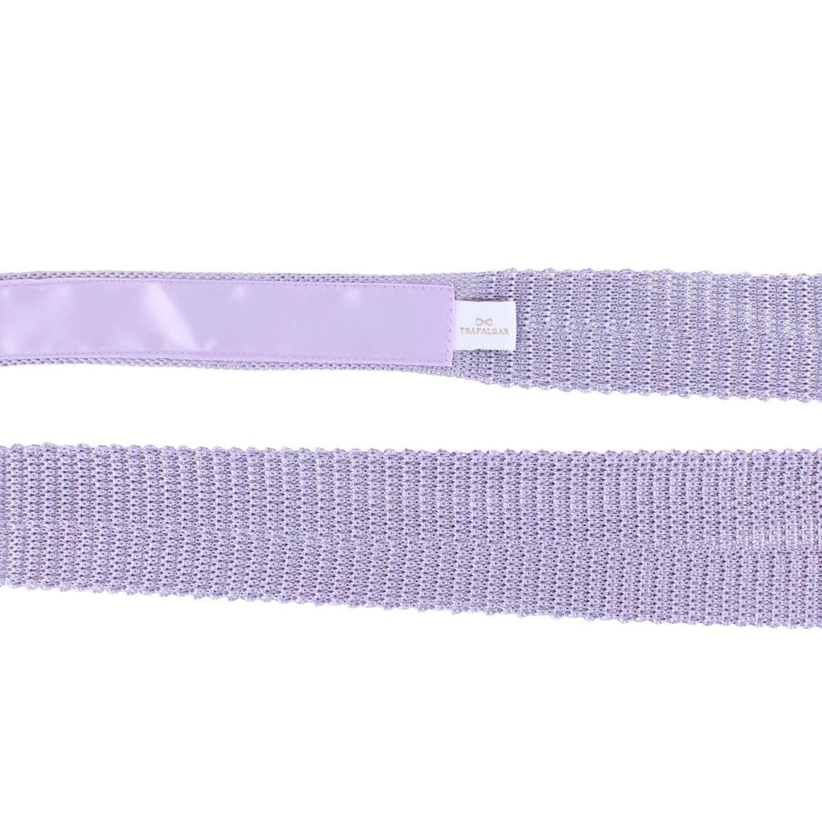 Zion Knit Silk Solid Colored Necktie - Lilac