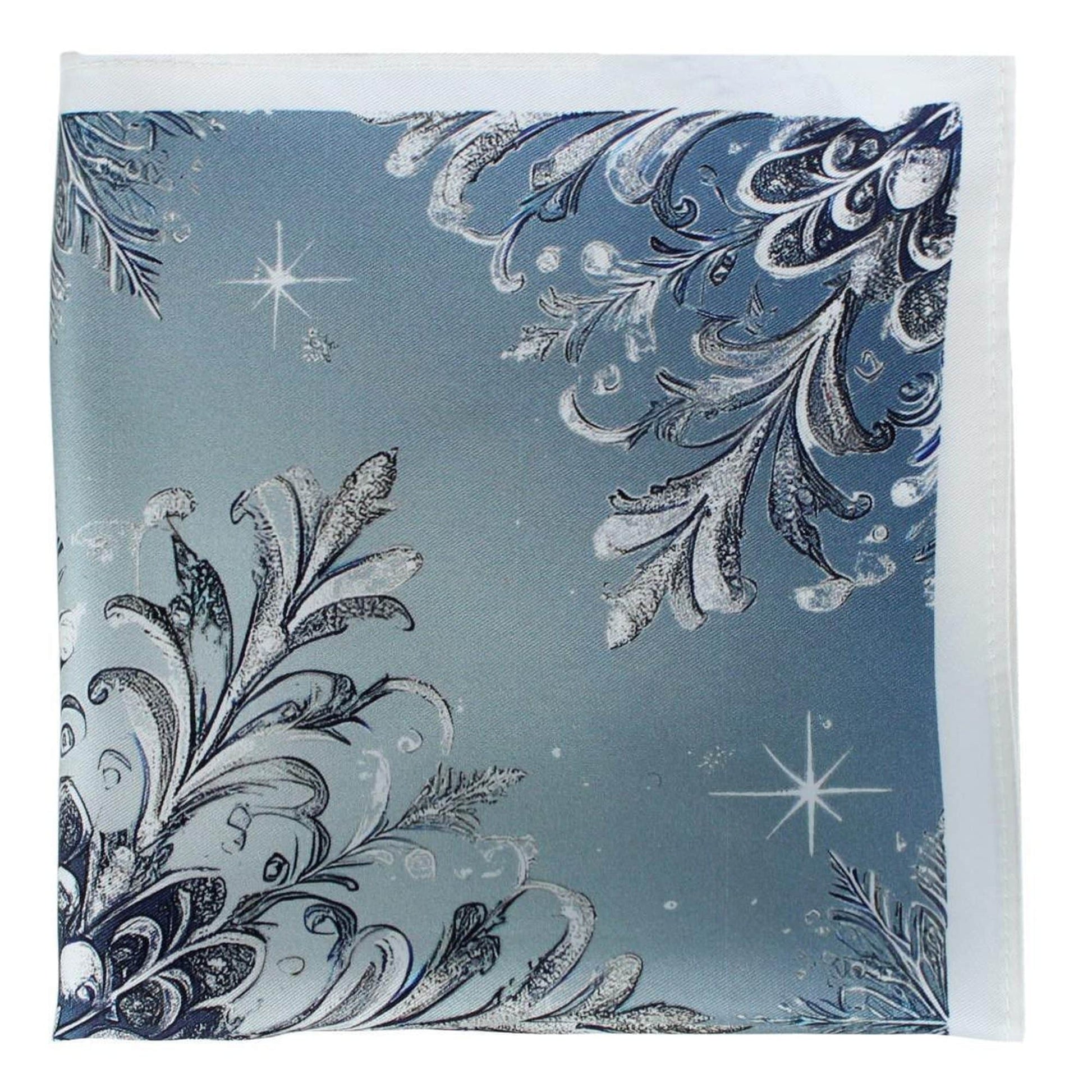 Clarence The Classy Snowflake Silk Holiday Bundle - Blue